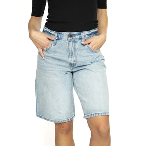 Baggy Dad Jort Light Indigo Worn In - Bermuda Denim Jeans Donna Blu 000MJ-0000 . LEVIS 