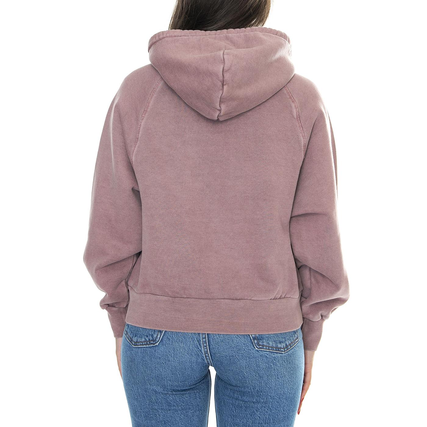 W' Hooded Taos Sweat Daphne /garment dyed - Felpa con Cappuccio Donna Rosa I032920.1XFGD  CARHARTT WIP 