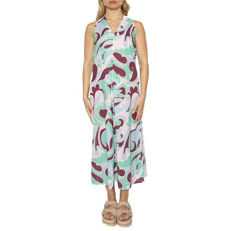 Vestido largo estampado floral Bromelia - Abito Donna Multicolore 51W/41221  WILD PONY 