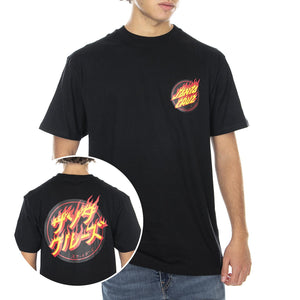  Flaming Japanese Dot Black  SANTA CRUZ 