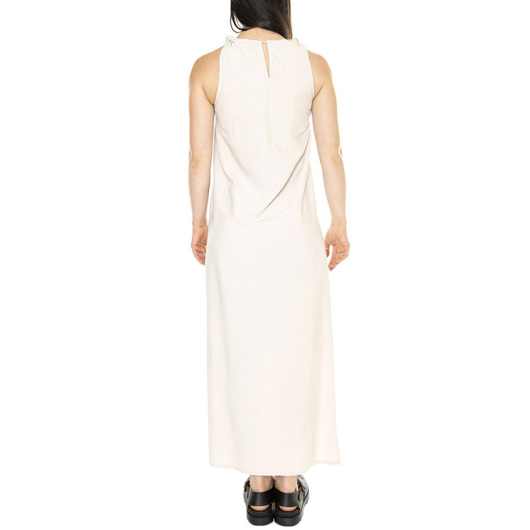 Vestido Largo Satinado Tirantes Blanco - Abito Donna Bianco 41W/11226  WILD PONY 