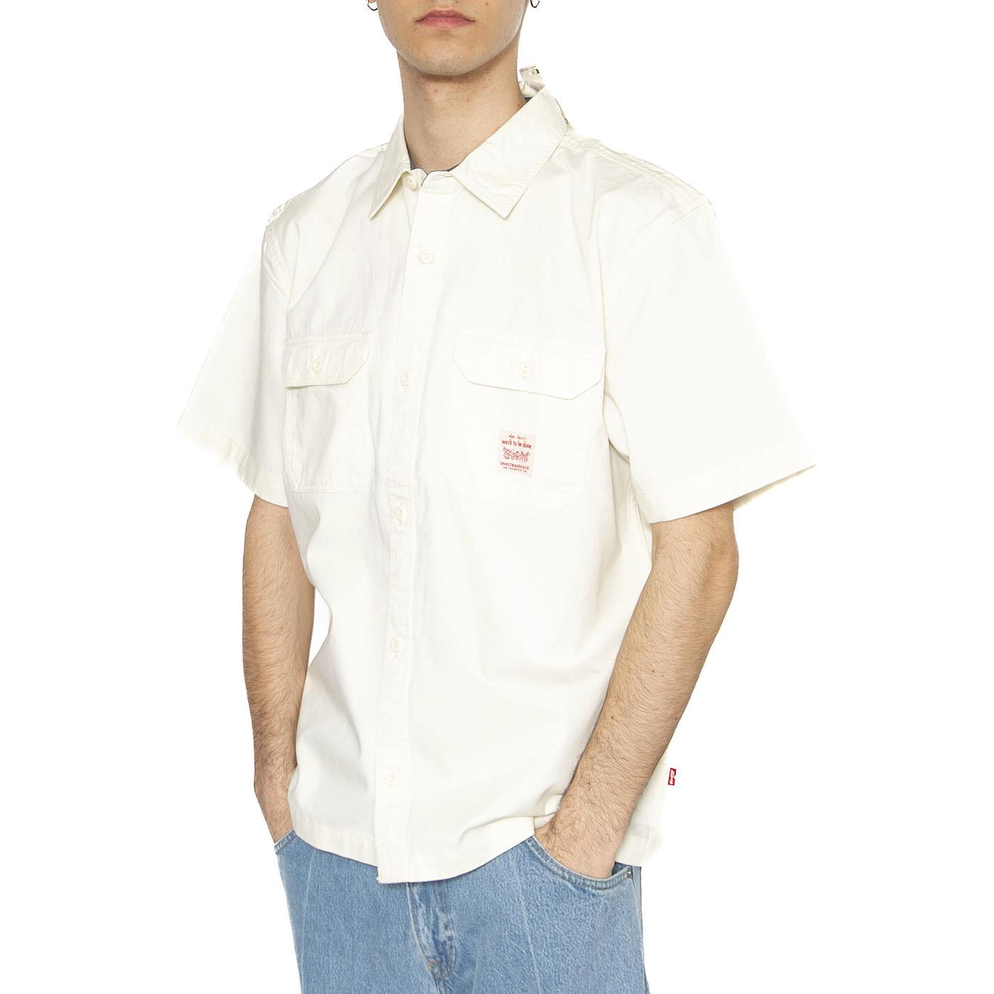 SS Dalton Worker WW Egret - Camicia Maniche Corte Uomo Bianca 001TA-0002 . LEVIS 
