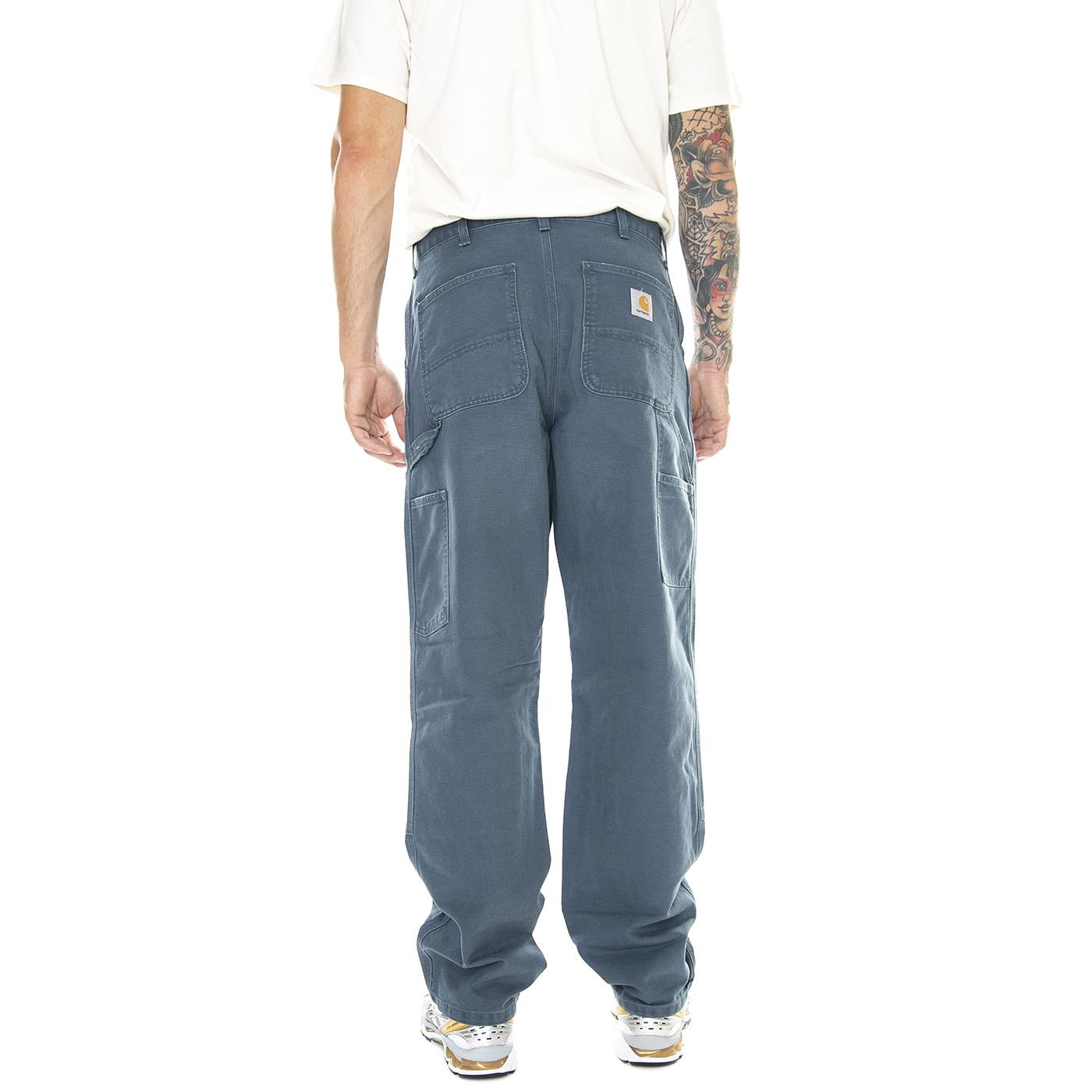 Double Knee Pant Ore / Aged Canvas - Pantaloni Uomo Blu I031501.0R3K  CARHARTT WIP 