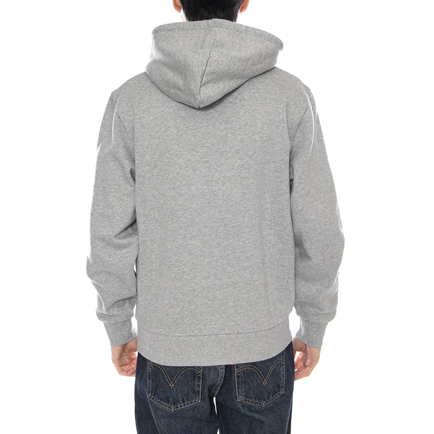 Hooded Script Embroidery Sweat -- Felpa Uomo Cappuccio Grigia I035392.00DXX . CARHARTT WIP 