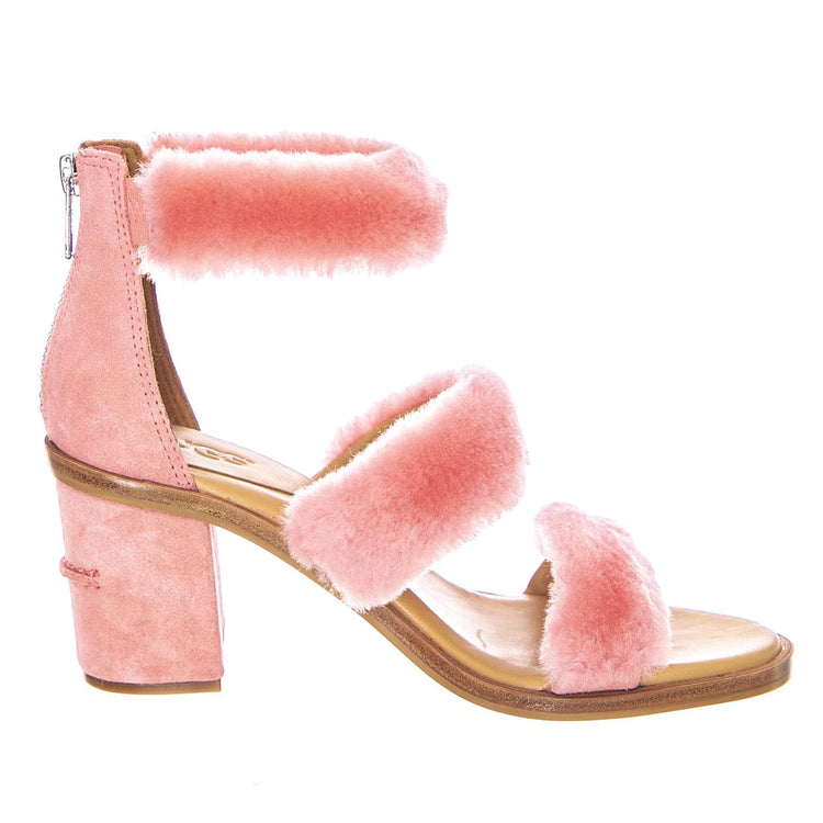Womens Del Rey Fluff Heel Lantana Pink Sandals UGSDELRFHLN1095489W  UGG 