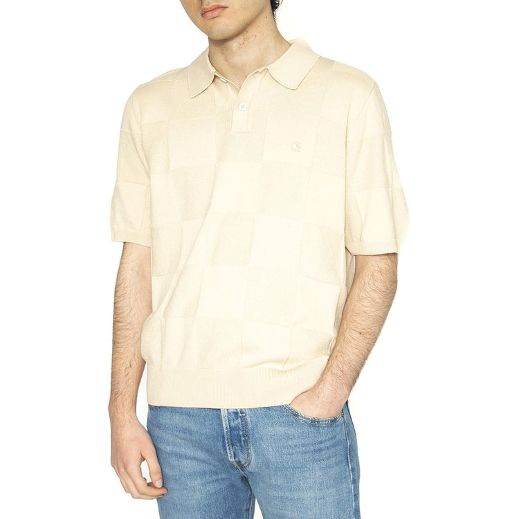 S/S Checker Polo Fleur De Sel - Polo Uomo Beige I034535.2LPXX  CARHARTT WIP 