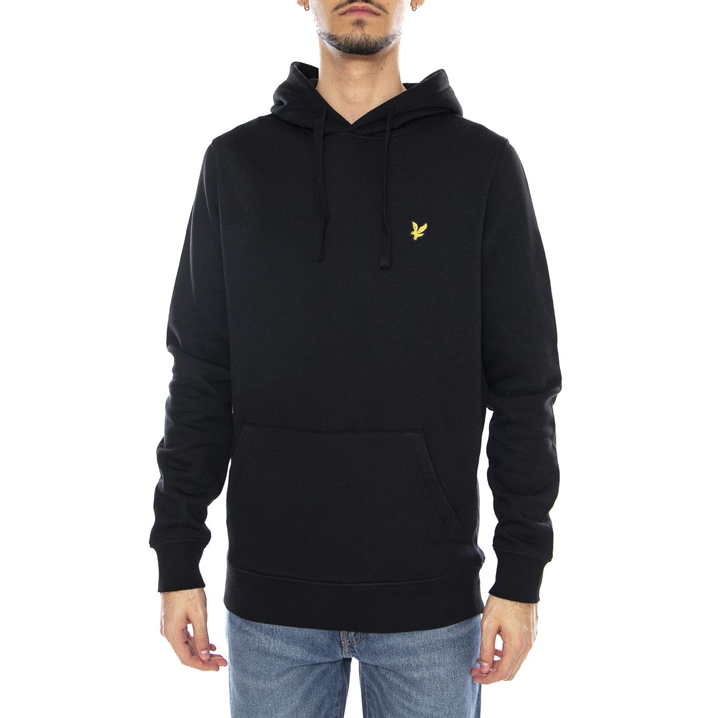 Brushed Back - Felpa con Cappuccio Uomo Nera ML1139V-Z865 . LYLE & SCOTT 