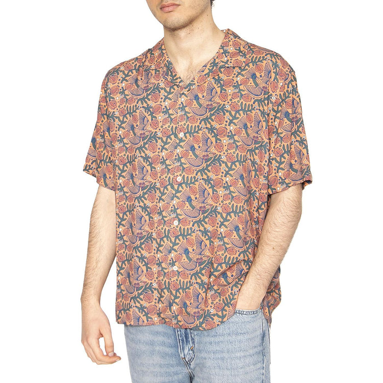 Passerine Aloha Shirt Coiro - Camicia Maniche Corte Uomo Multicolore 1962-COIRO  BRAVA FABRICS 