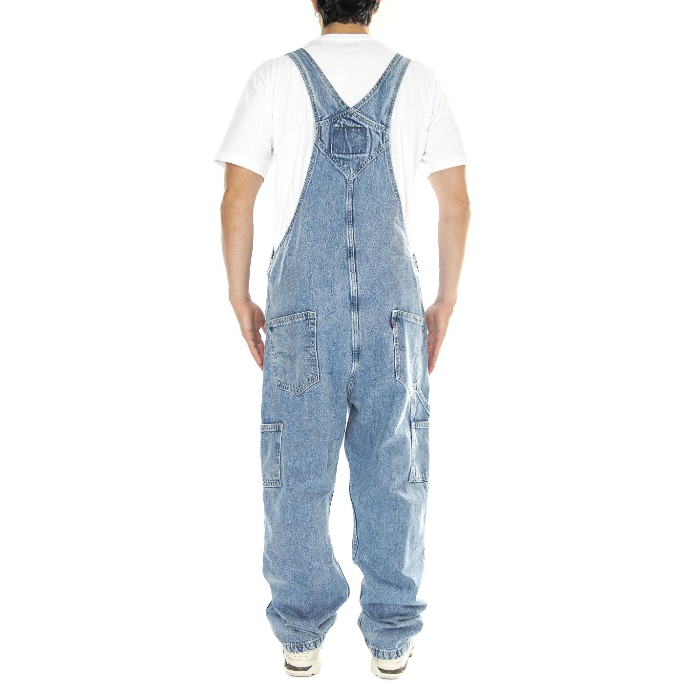 RT Overall Put In Work Med Indigo Flat Finish - Salopette Denim Jeans Uomo Blu 79107-0020  LEVIS 