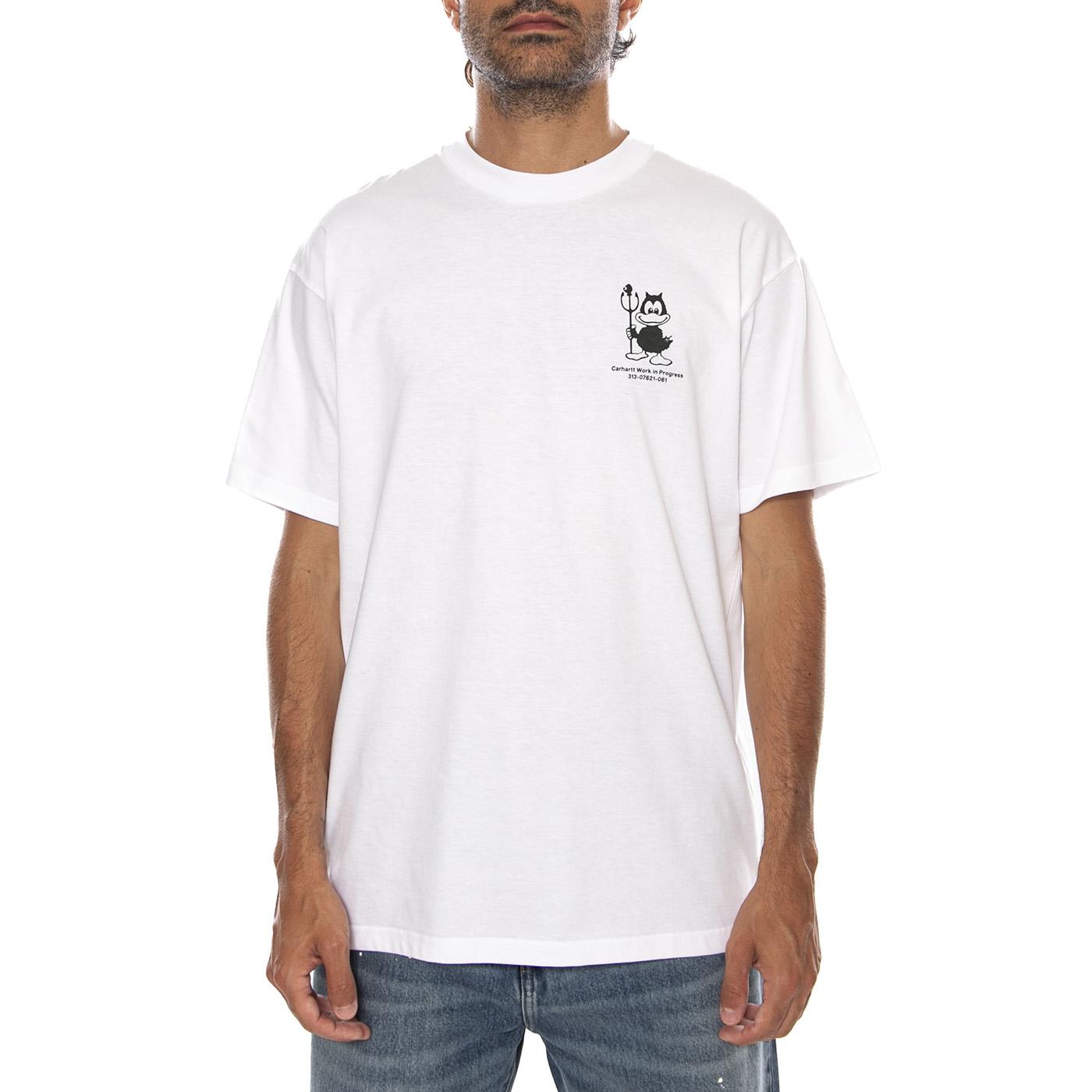 S/S BUMPER CAR T-SHIRT WHITE - Maglietta Girocollo Uomo Bianca I036888 02XX CARHARTT WIP 