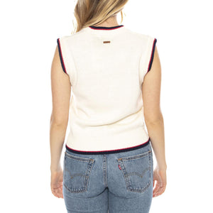 Charlie V-Neck Vest Tofu Neutral -- Gilet Donna Bianco 0037T-0001 . LEVIS 