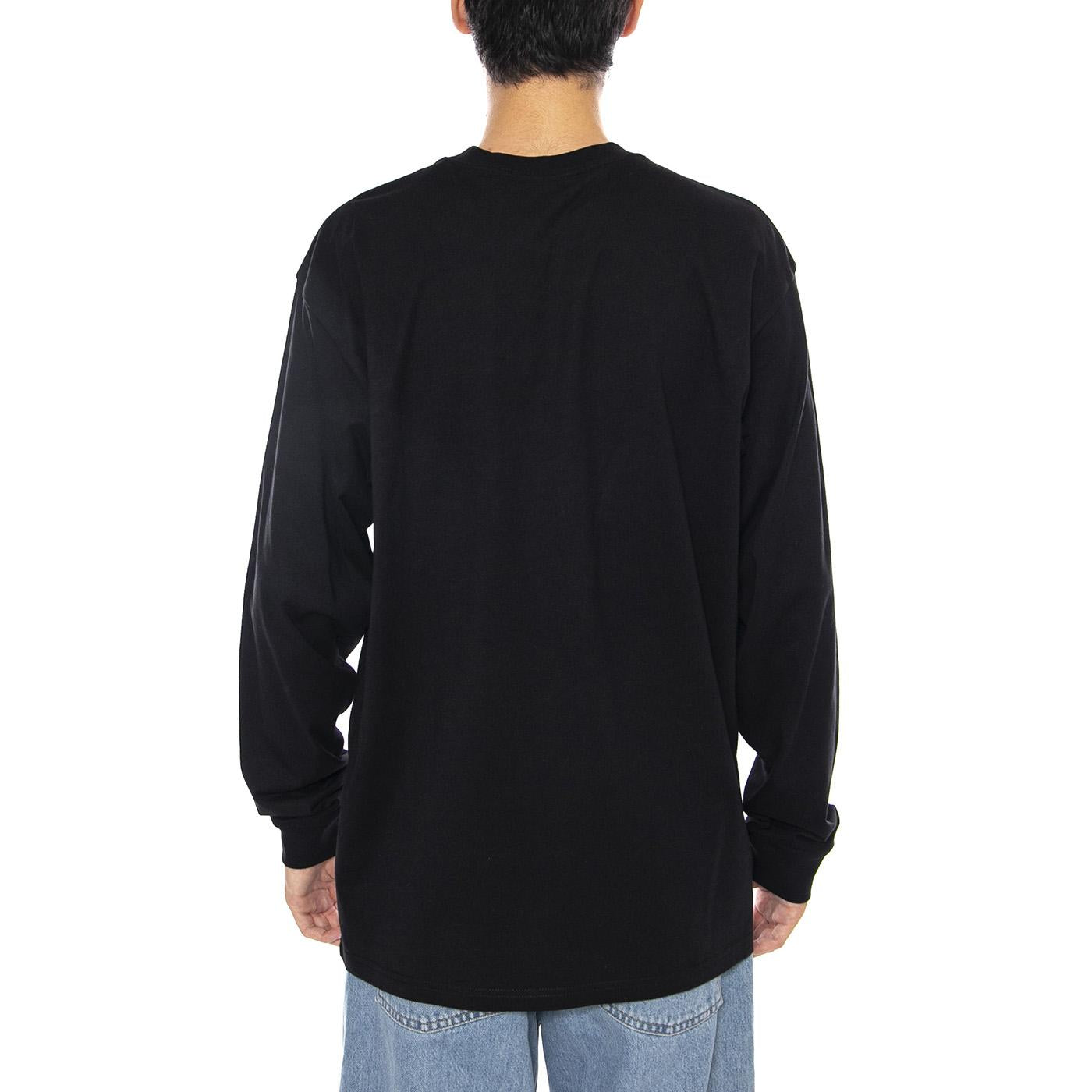 L/S Pocket Heart T-Shirt Black / Red - Maglietta Girocollo Maniche Lunghe Uomo Nera I035300.1V2XX  CARHARTT WIP 
