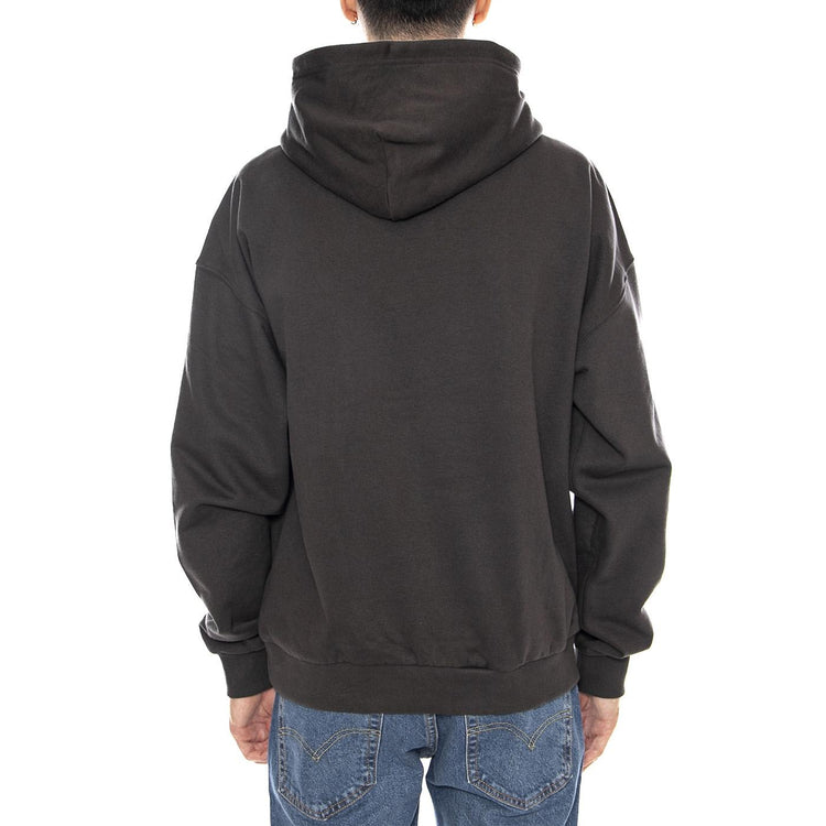 Embroidered Heavy Weight Hood -- Felpa con Cappuccio Uomo Washed Black 22645 WABLK BRIXTON 