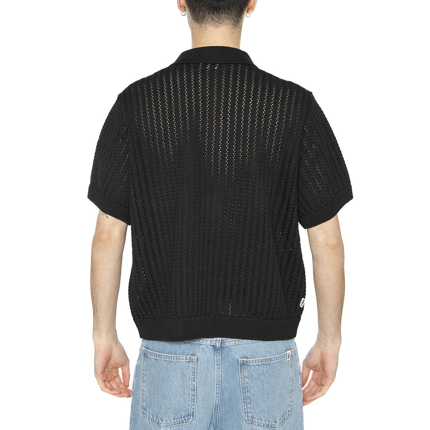 Dez Sweater Shirt Digital Black - Camicia in Maglia Maniche Corte Uomo Nera 151000106-DIB  OBEY 