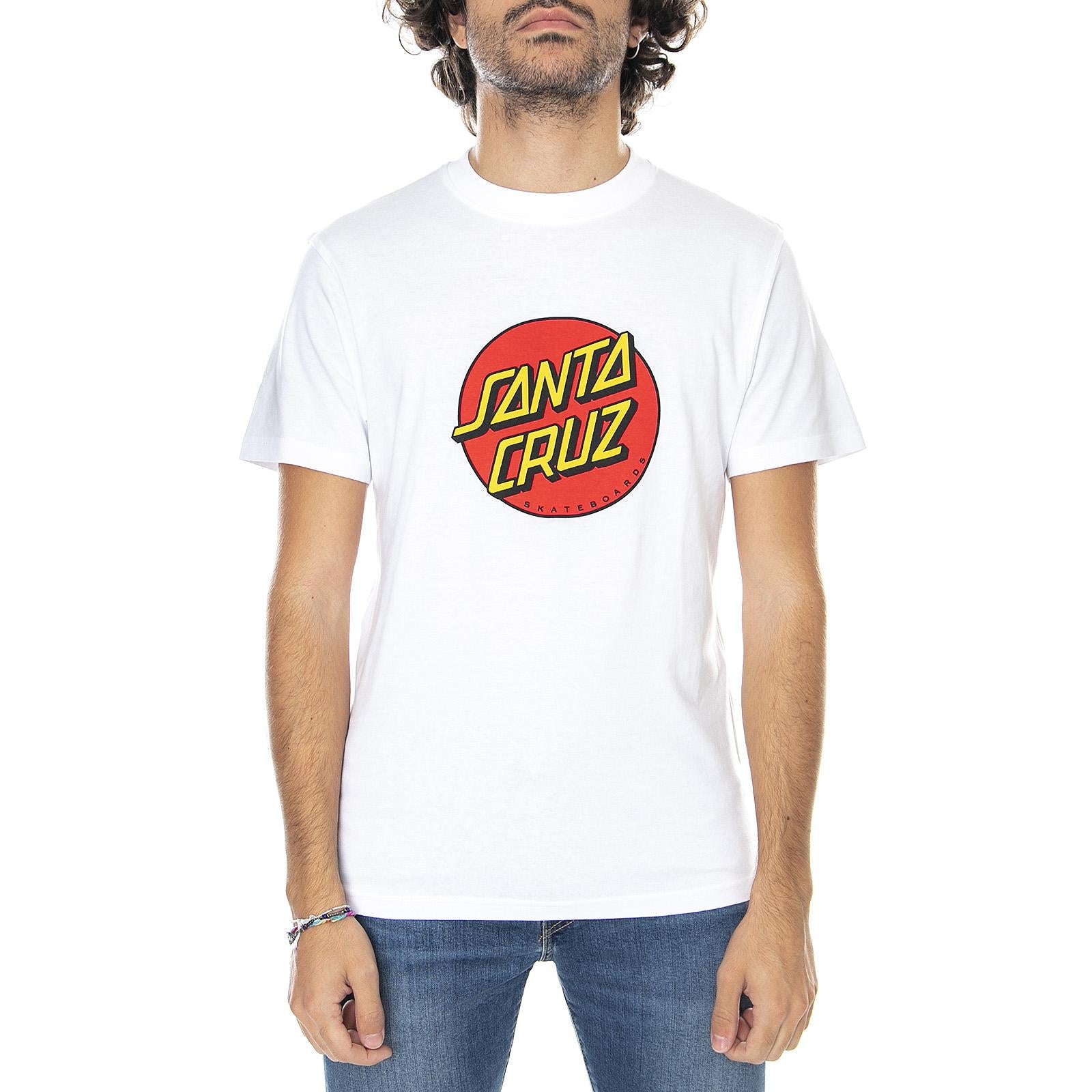  NEW Classic Dot Tee White  SANTA CRUZ 
