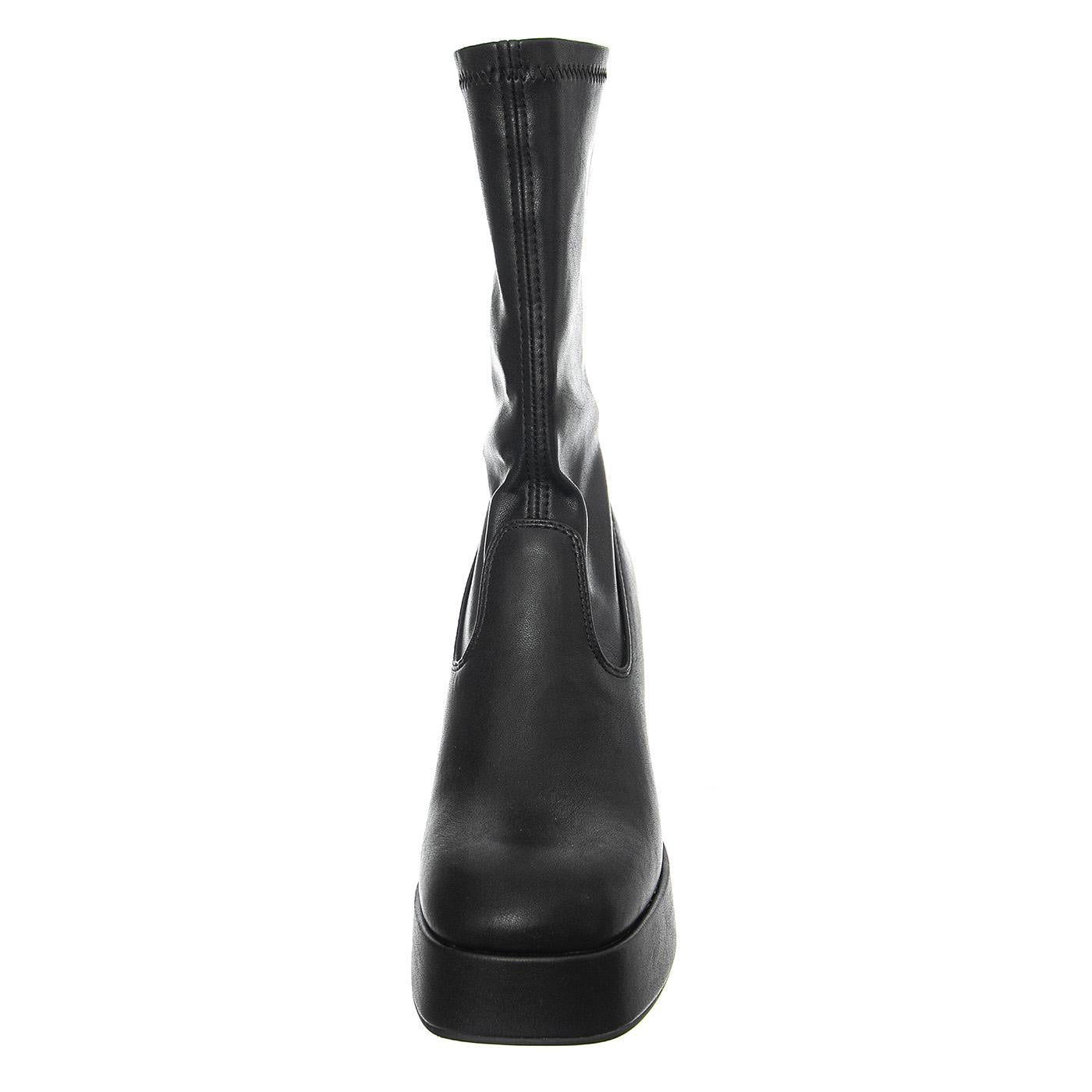 Hidden Black Stretch Pu - Stivali Donna Neri WSSHIDDEN-BLK . WINDSOR SMITH 
