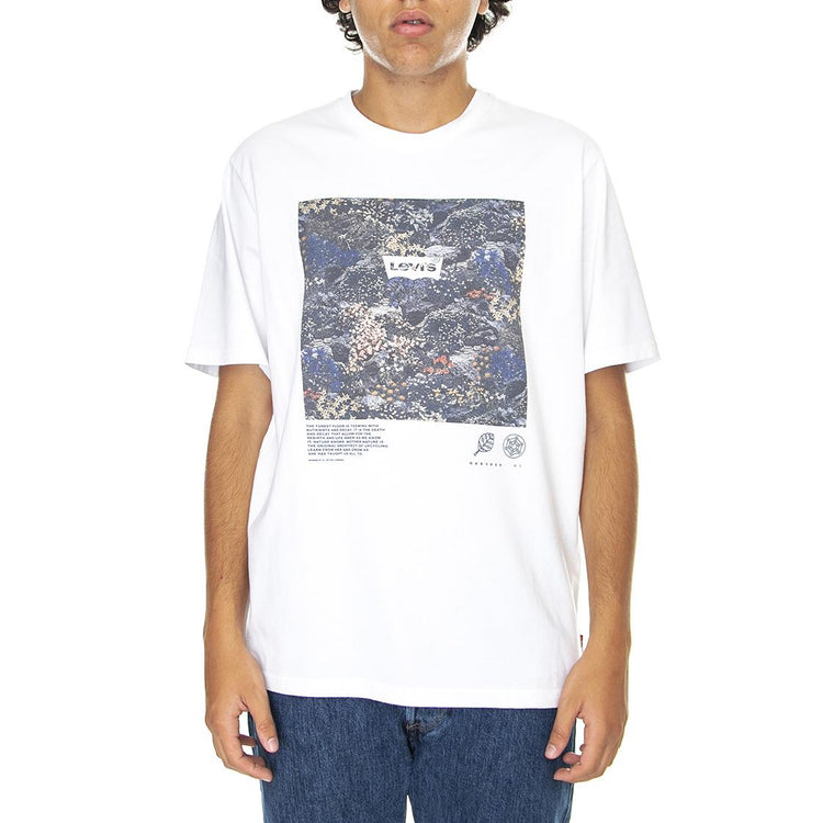 Relaxed Fit Tee Bw Decay - Maglietta Girocollo Uomo Bianca 16143-0123  LEVIS 