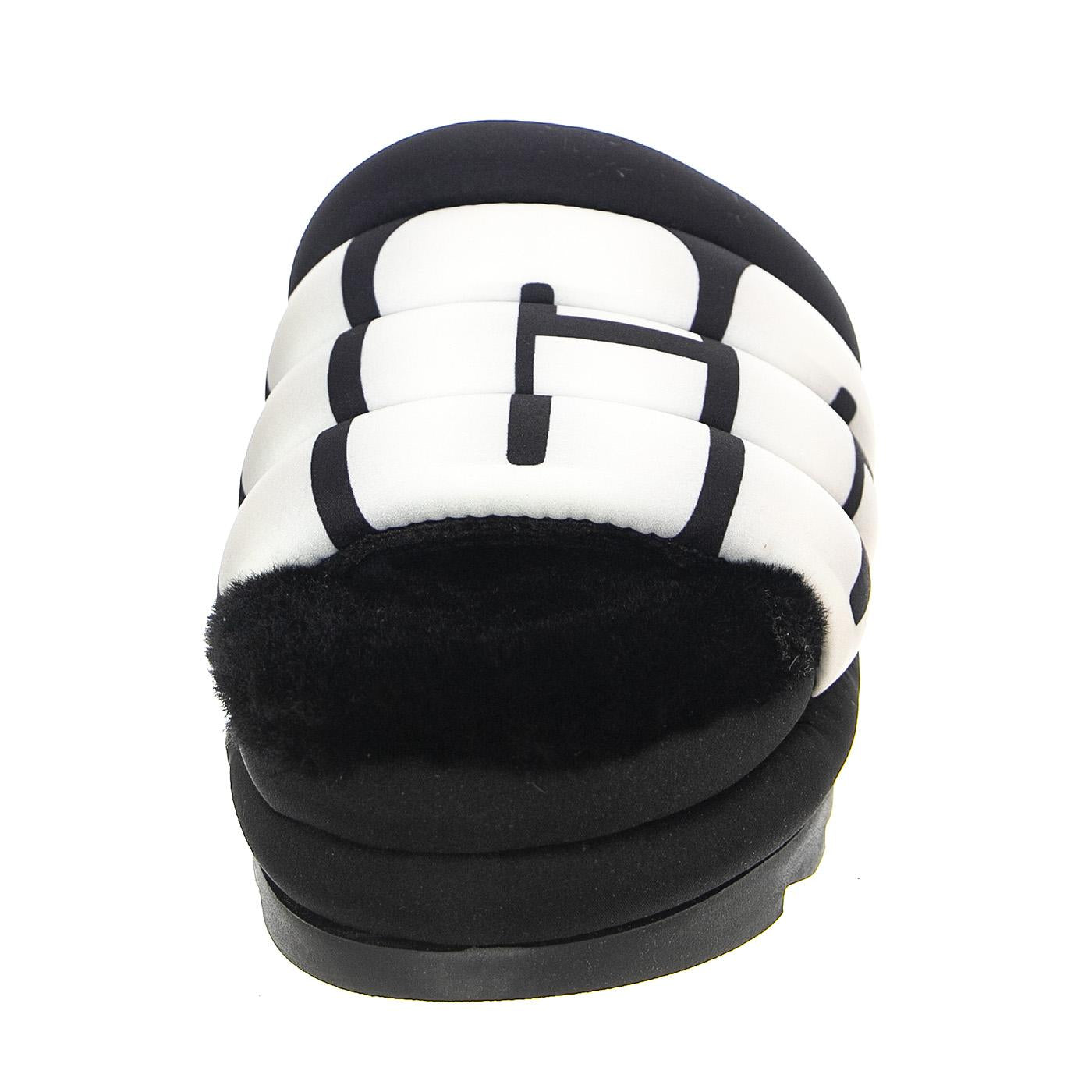 W' Maxi Suede Logo - Sandali / Ciabatte Donna Neri UGSPUFTSLLBK1127067W  UGG 