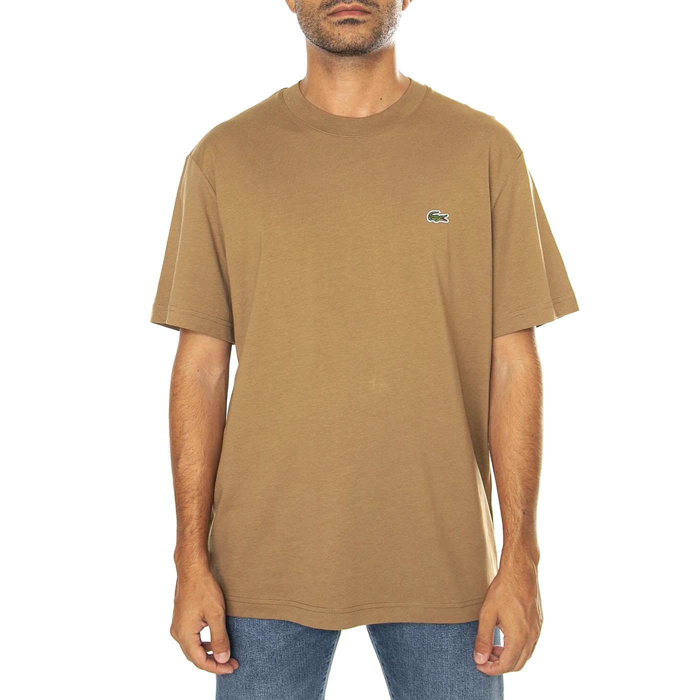 T-Shirt TH7318-Six - Maglietta Girocollo Uomo Marrone TH7318-SIX  LACOSTE 