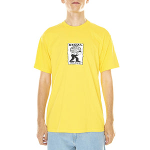 M' S/S Real T-Shirt Yellow - Maglietta Girocollo Uomo Gialla S23TREAL-YLW  USUAL 