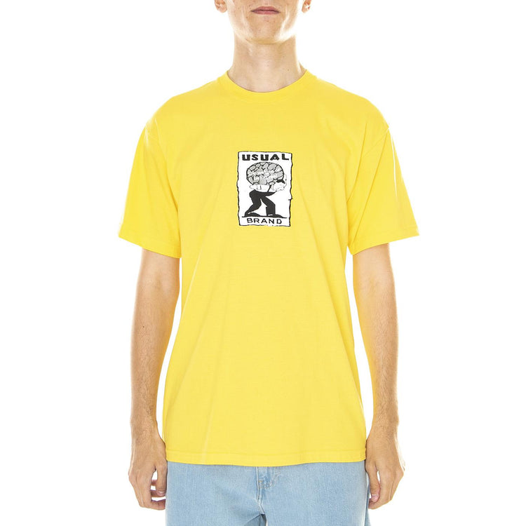 M' S/S Real T-Shirt Yellow - Maglietta Girocollo Uomo Gialla S23TREAL-YLW  USUAL 