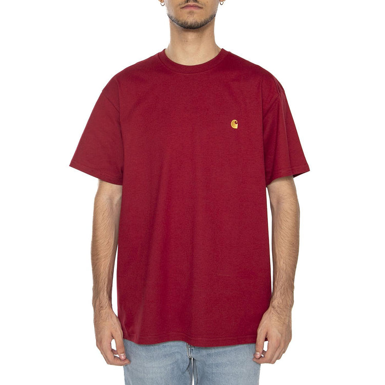S/S Chase T-Shirt Scarlet / Gold - Maglietta Girocollo Uomo Rossa I026391.30QXX  CARHARTT WIP 