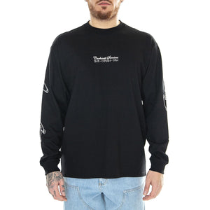L/S Safety Pin T-Shirt Black / White - Maglietta Girocollo Maniche Lunghe Uomo Nera I032892.0D2XX  CARHARTT WIP 