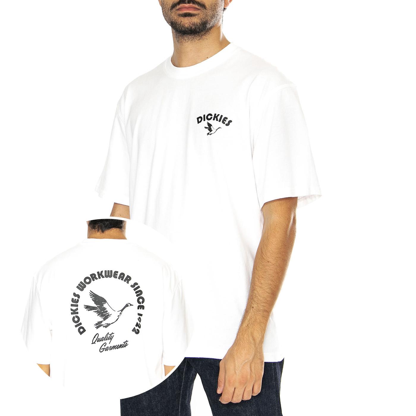 Dickies Goose Tee SS White - Maglietta Girocollo Uomo Bianca DK0A863G0WH1  DICKIES 