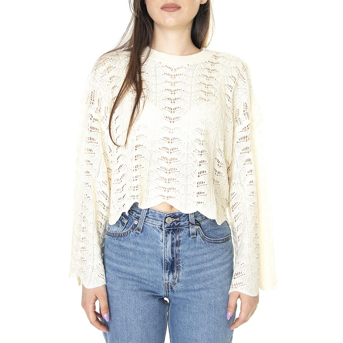 W' Top de Crochet de Manga Larga Blanco - Top Donna Bianco 31W/70203  WILD PONY 