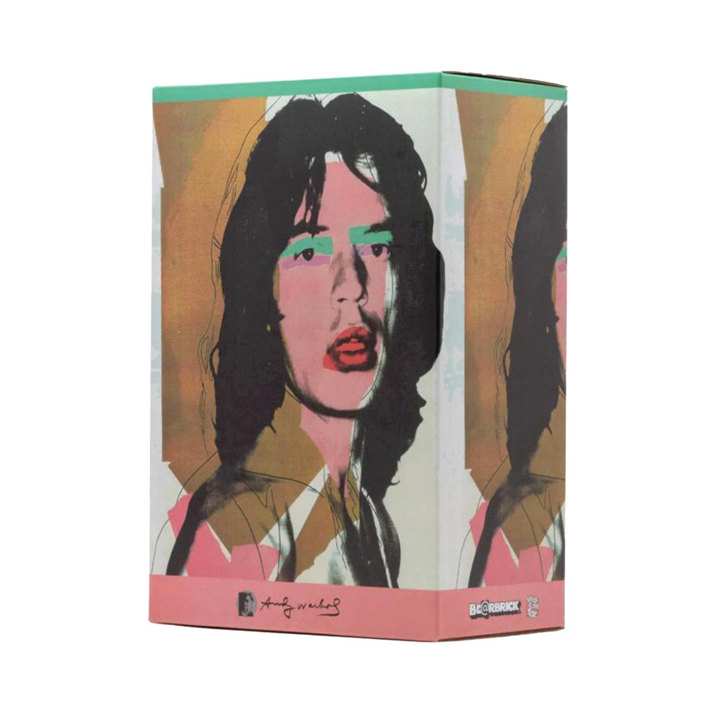BE@RBRICK Andy Warhol "Mick Jagger" 100% & 400% - Toy Multicolore MDTANDY  MEDICOM TOY 