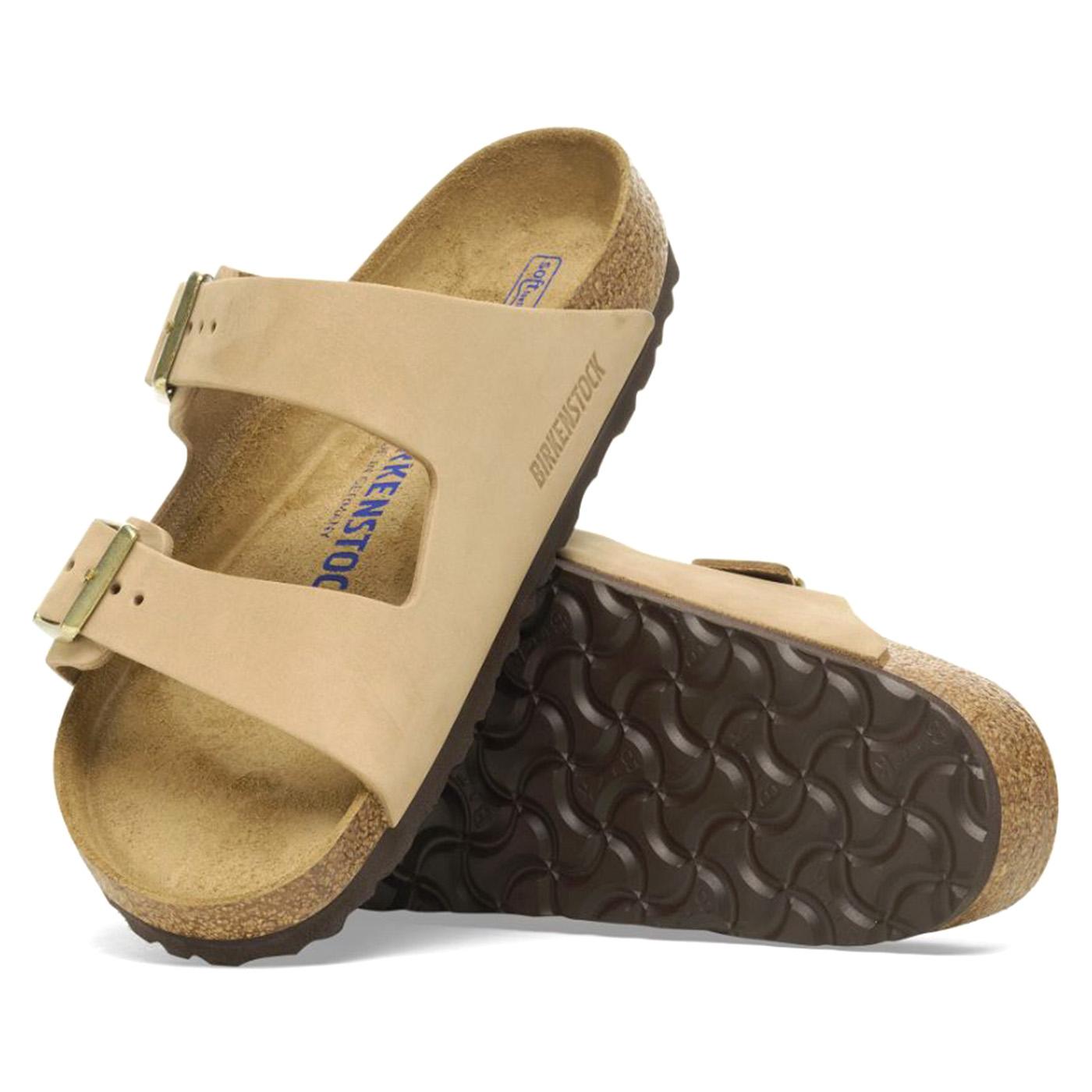 Arizona SFB sandcastle, Nubuck Leather - Sandali Donna Beige 1019016  BIRKENSTOCK 