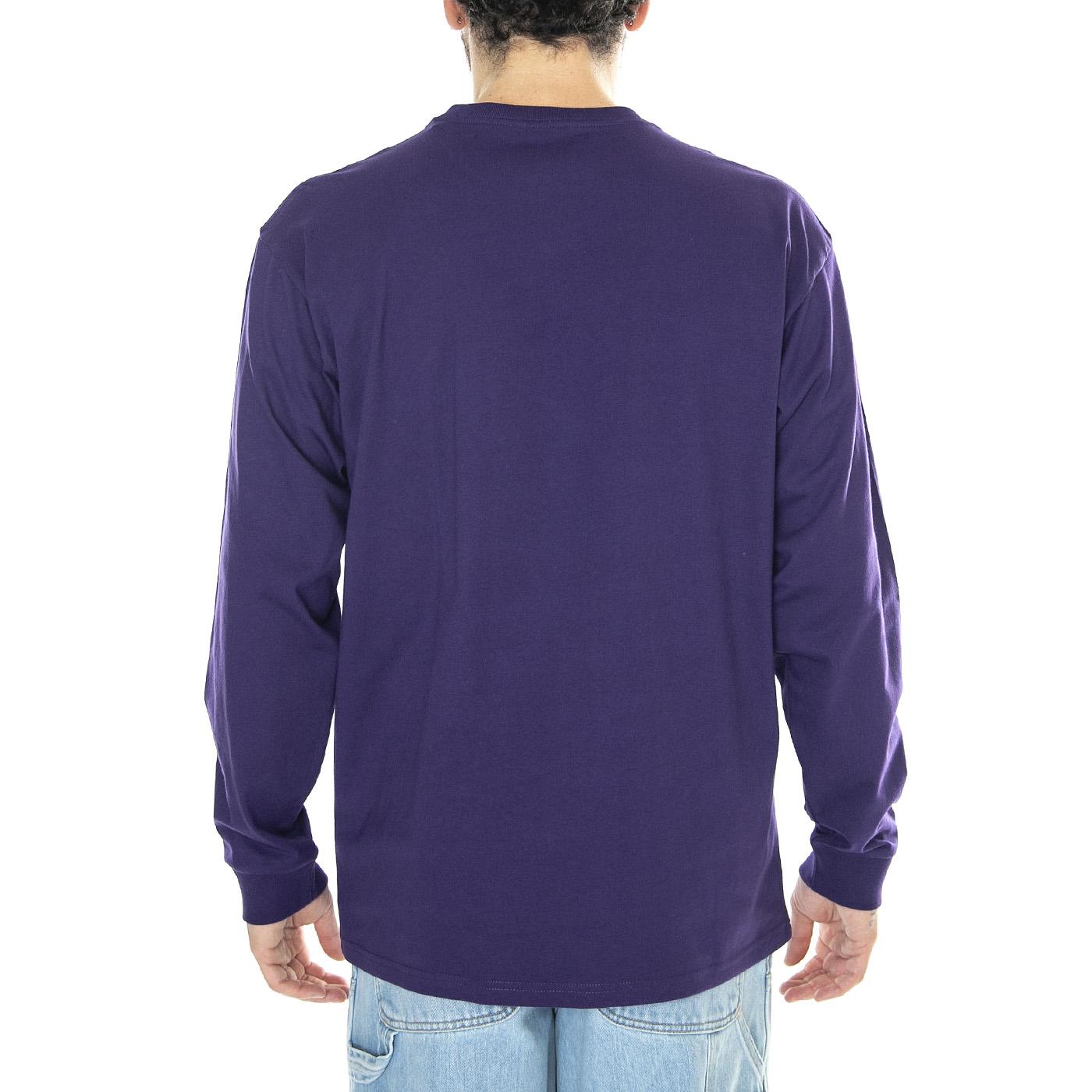 L/S Chase T-Shirt Tyrian / Gold - Maglietta Girocollo Maniche Lunghe Uomo Viola I026392.1YVXX  CARHARTT WIP 