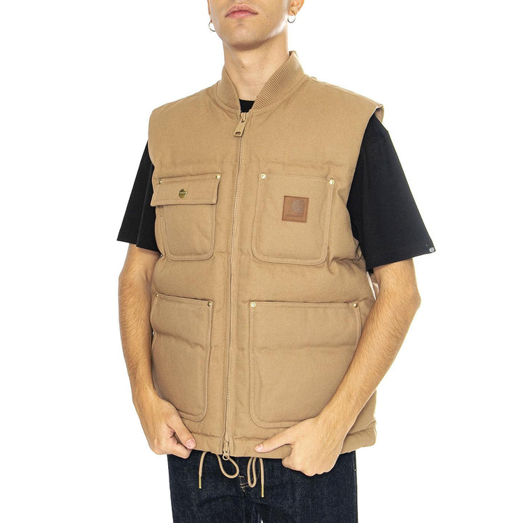 Rayley Vest Peanut - Giacca Smanicata Uomo Marrone I033894.2FSXX  CARHARTT WIP 