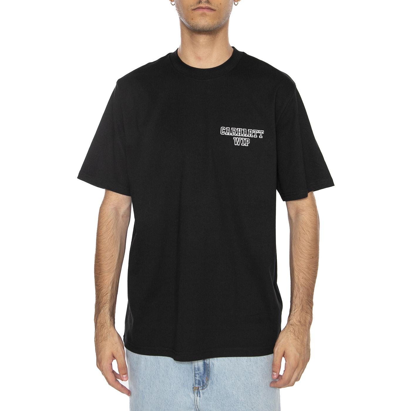 S/S Alumni T-Shirt Black - Maglietta Girocollo Uomo Nera I035207.89XX  CARHARTT WIP 
