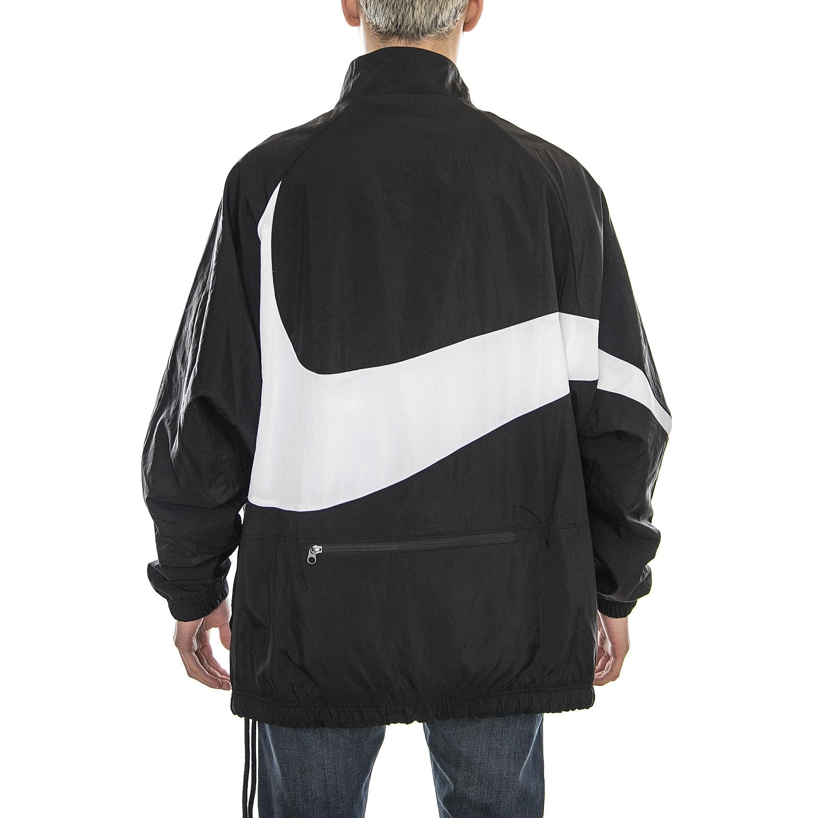M NSW VW SWOOSH WVN HLFZIP JKT BLACK/WHITE/WHITE AJ2696-010  NIKE 