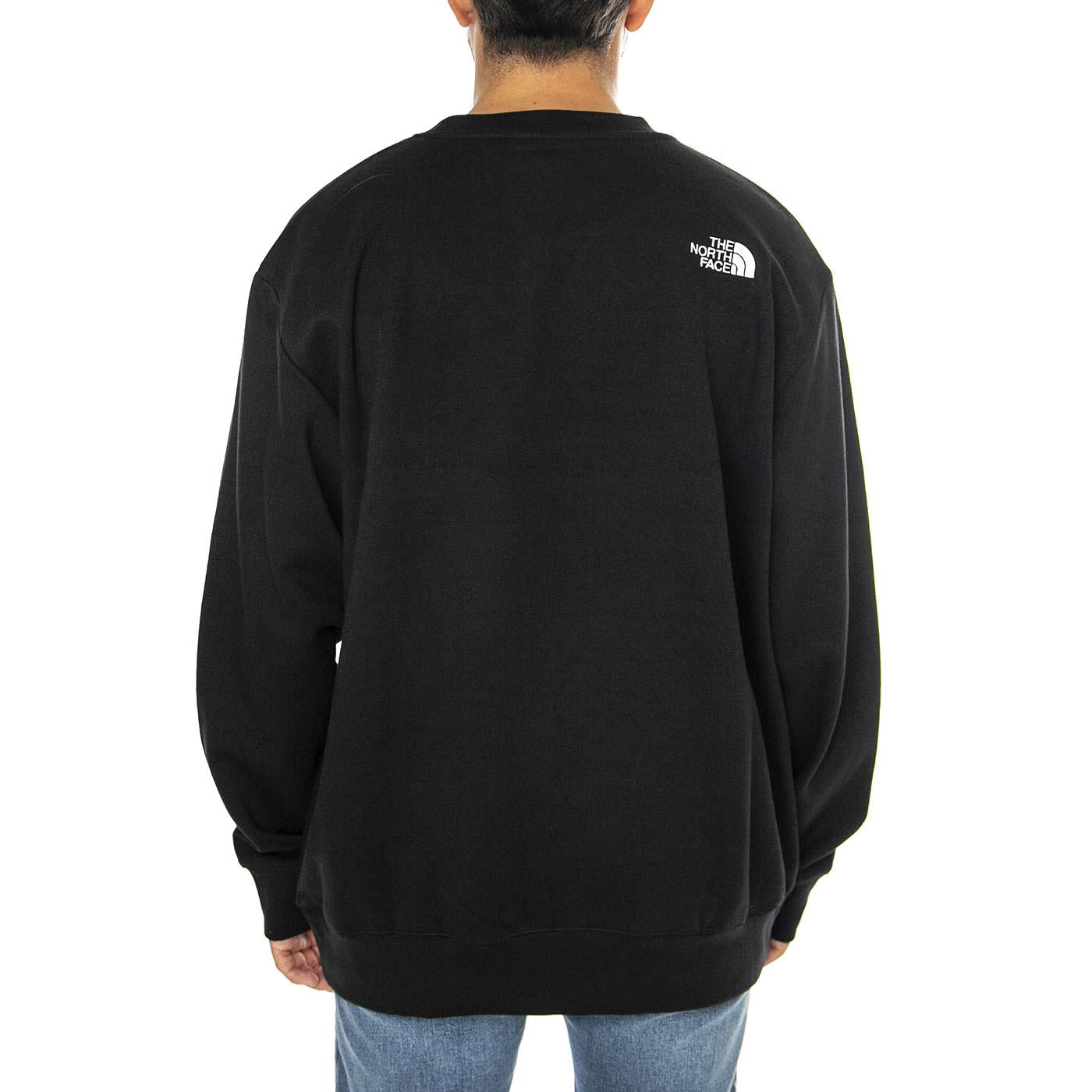 M Essential RElaxed Crew TNF Black - Felpa Girocollo Uomo Nera NF0A89ETJK31  THE NORTH FACE 