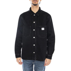 Relaxed Worwear Overshirt No Break Black - Giacca Sovracamicia Uomo Nera 112370473 . LEE 
