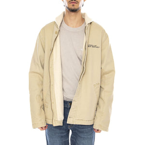 Washed Deck Jacket Cat Pale Khaki - Giacca Uomo Beige 6040095 15-1216 CAT 