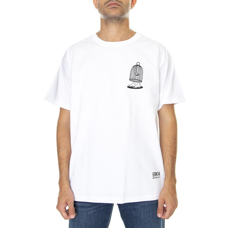 Sky Key Erk14 Serigraphy Serie 01 - Maglietta Girocollo Uomo Bianca SKYKEY-ERK14  LONDON STORE 