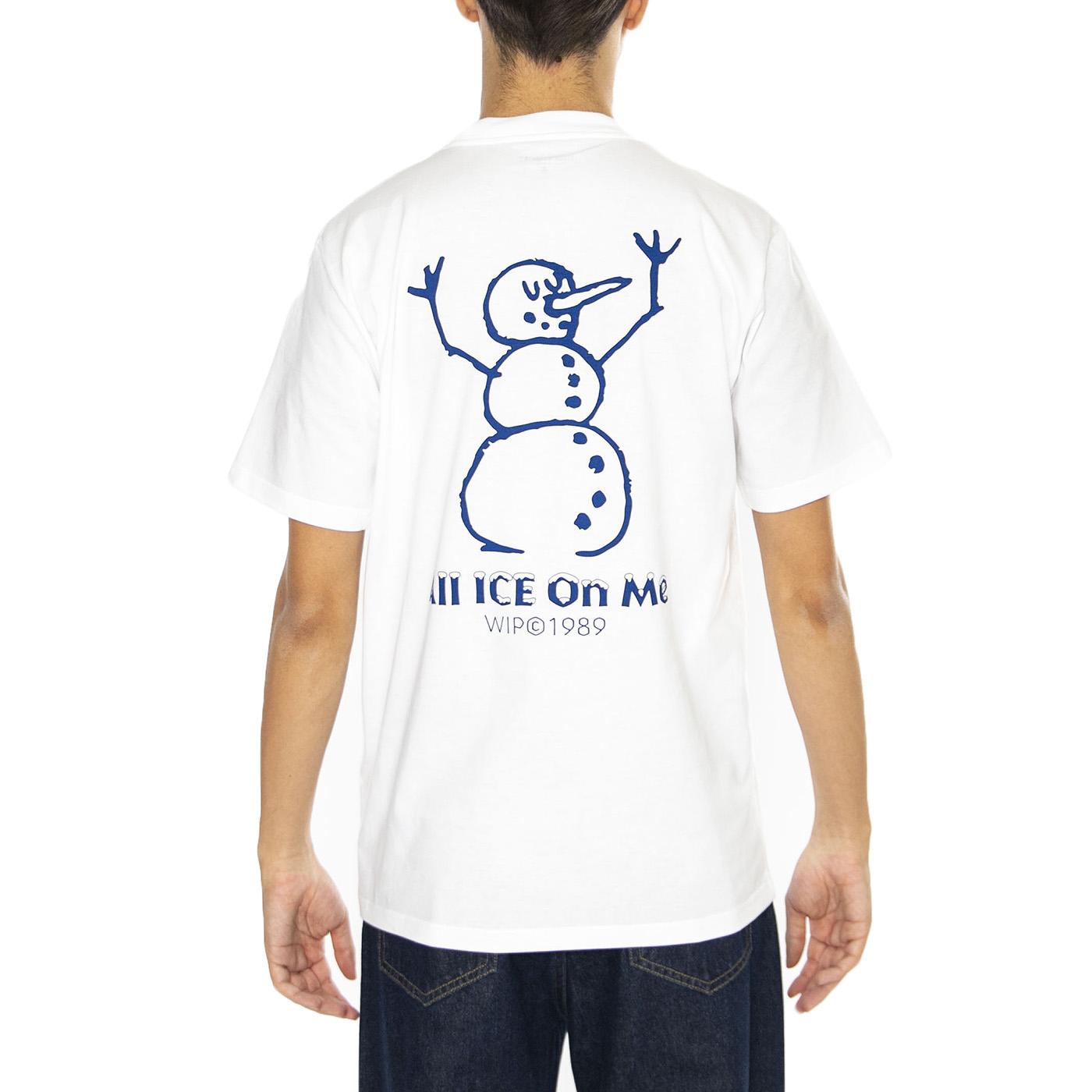 S/S Ice T-Shirt White - Maglietta Girocollo Uomo Bianca I034436.02XX  CARHARTT WIP 