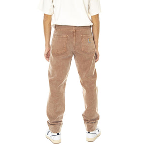 Newel Pant Hamilton Brown Worn Washed - Pantaloni Denim Jeans Uomo Marroni I029148-HZWD  CARHARTT WIP 