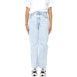 Ribcage Straight Ankle Ojai Shore Med Indigo / Worn In - Pantaloni Denim Jeans Donna Blu 72693-0111  LEVIS 