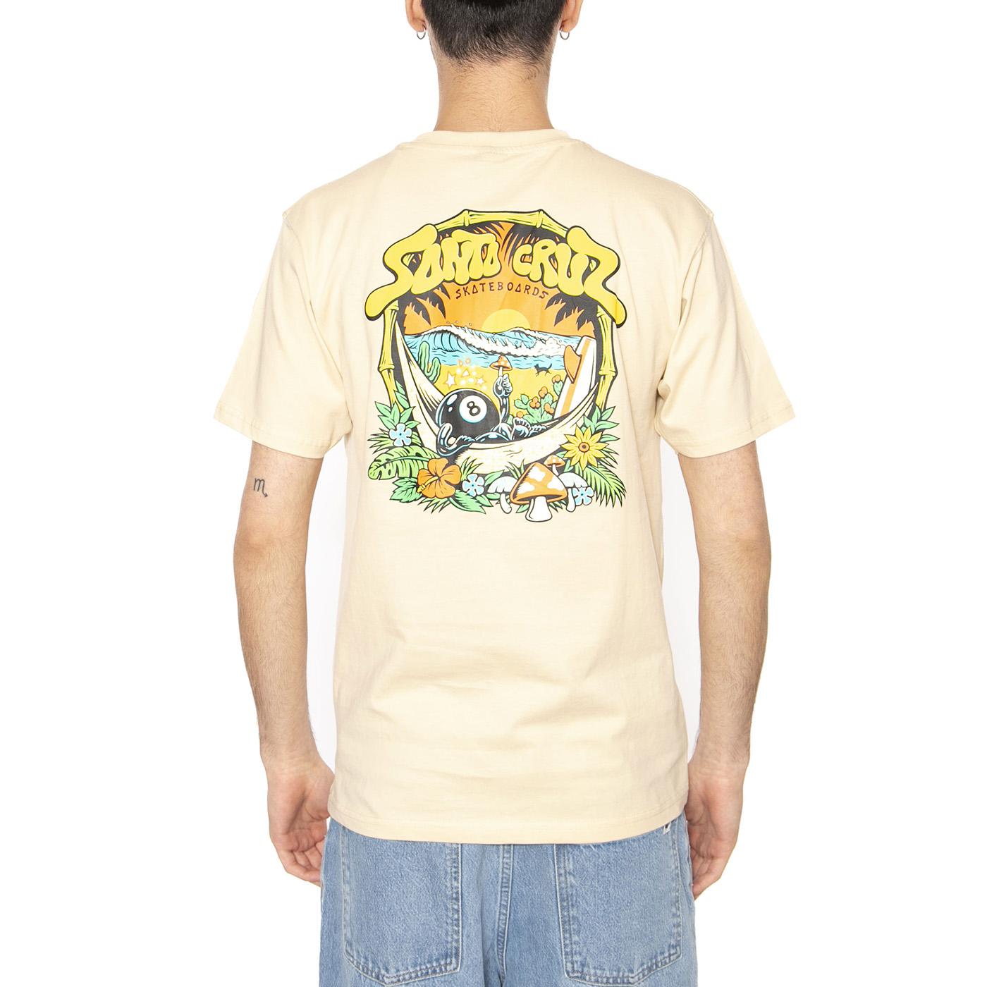 Winkowski 8Baller Trip T-Shirt Blond Wood - Maglietta Girocollo Uomo Beige SCA-TEE-12130  SANTA CRUZ 