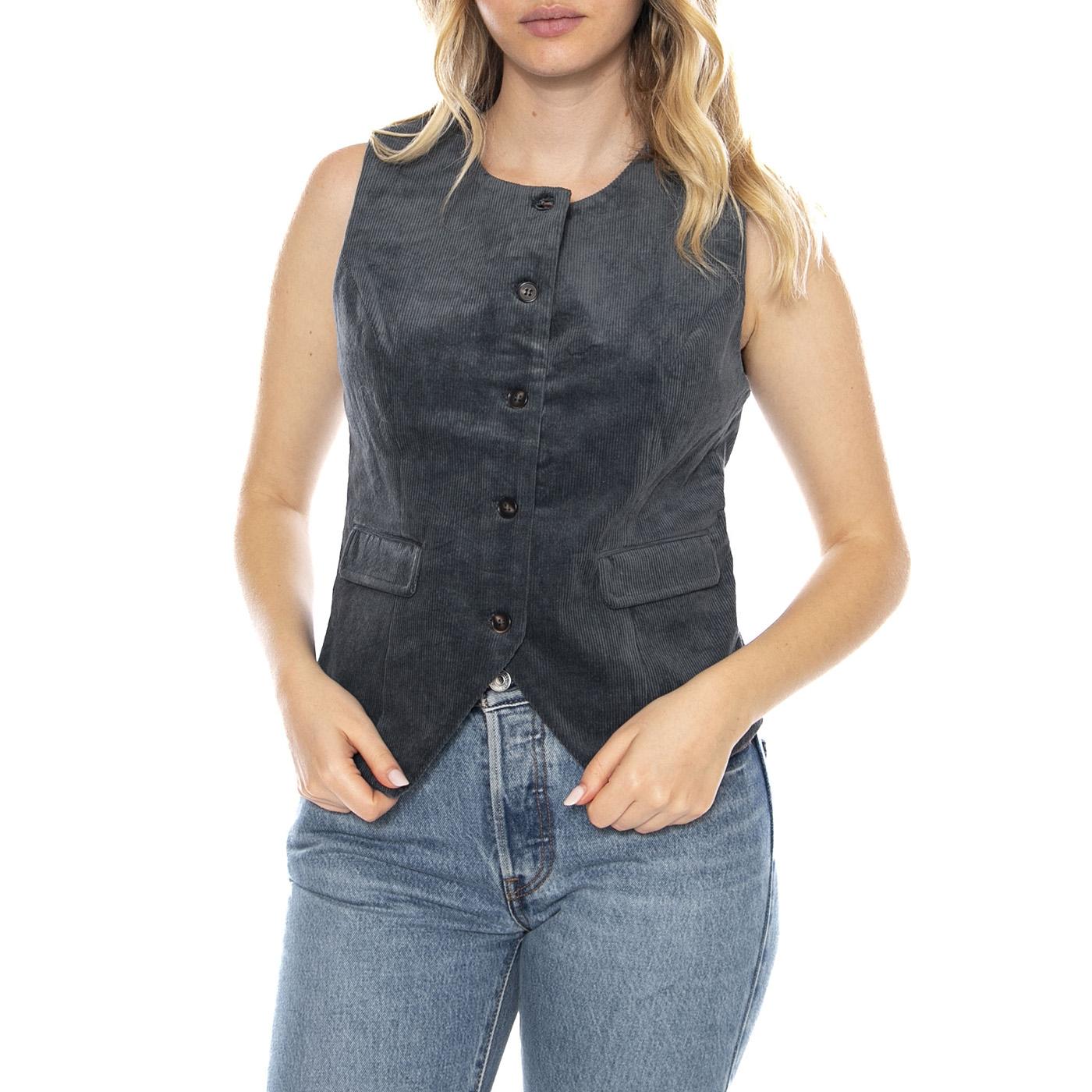 Vests 131 Indigo - Top Smanicato Donna Blu 3.66.119.05 . MD'M 