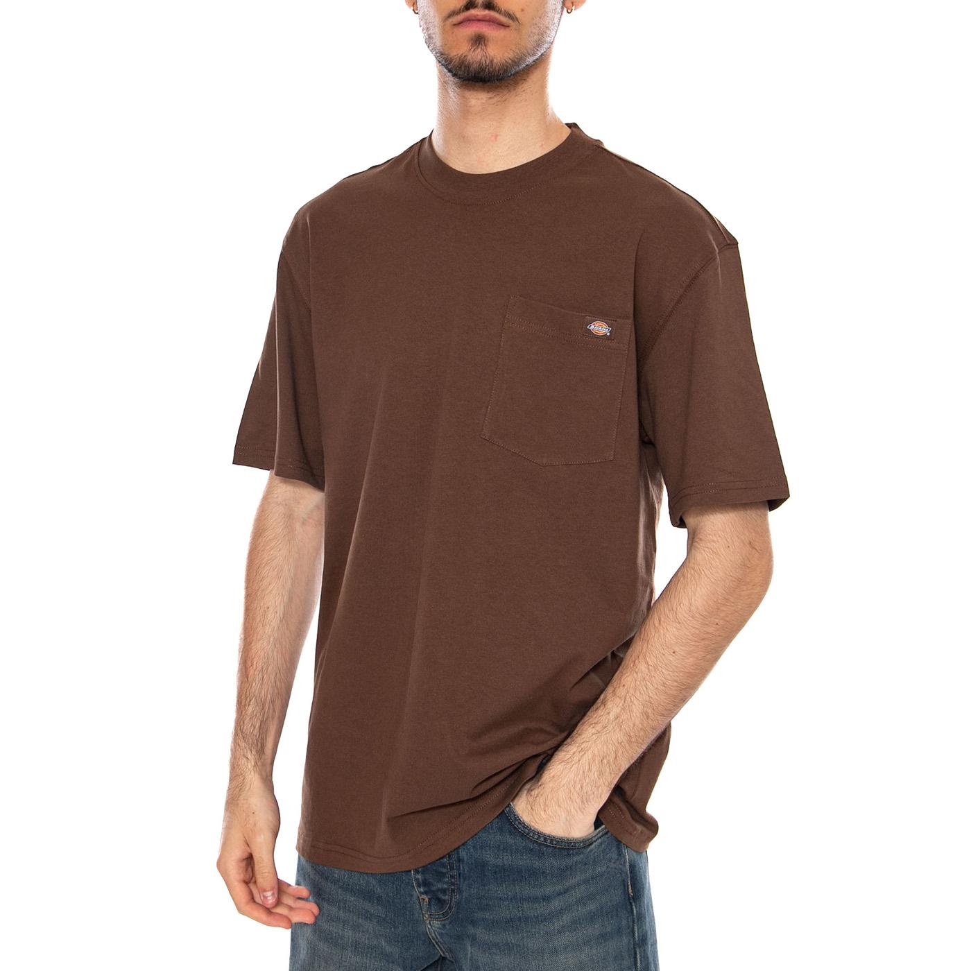 LURAY POCKET TEE SS TIMBER BROWN - Maglietta Girocollo Uomo Marrone DK0A4Y FC0TB1 DICKIES 
