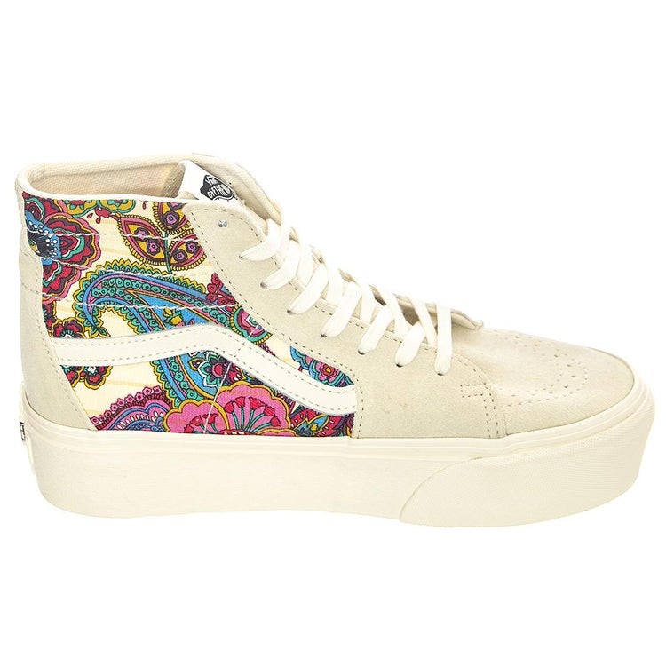 UA SK8-Hi Tapered Stackfo Paisley Bloom Turtledove - Scarpe Stringate Profilo Alto Donna Bianche / Multicolore VN0A7Q5PDJR1  VANS 