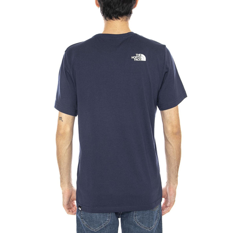 M SS Simple Dome Tee - Maglietta Girocollo Uomo Summit Navy Blu NF0A87NG 8K21 THE NORTH FACE 