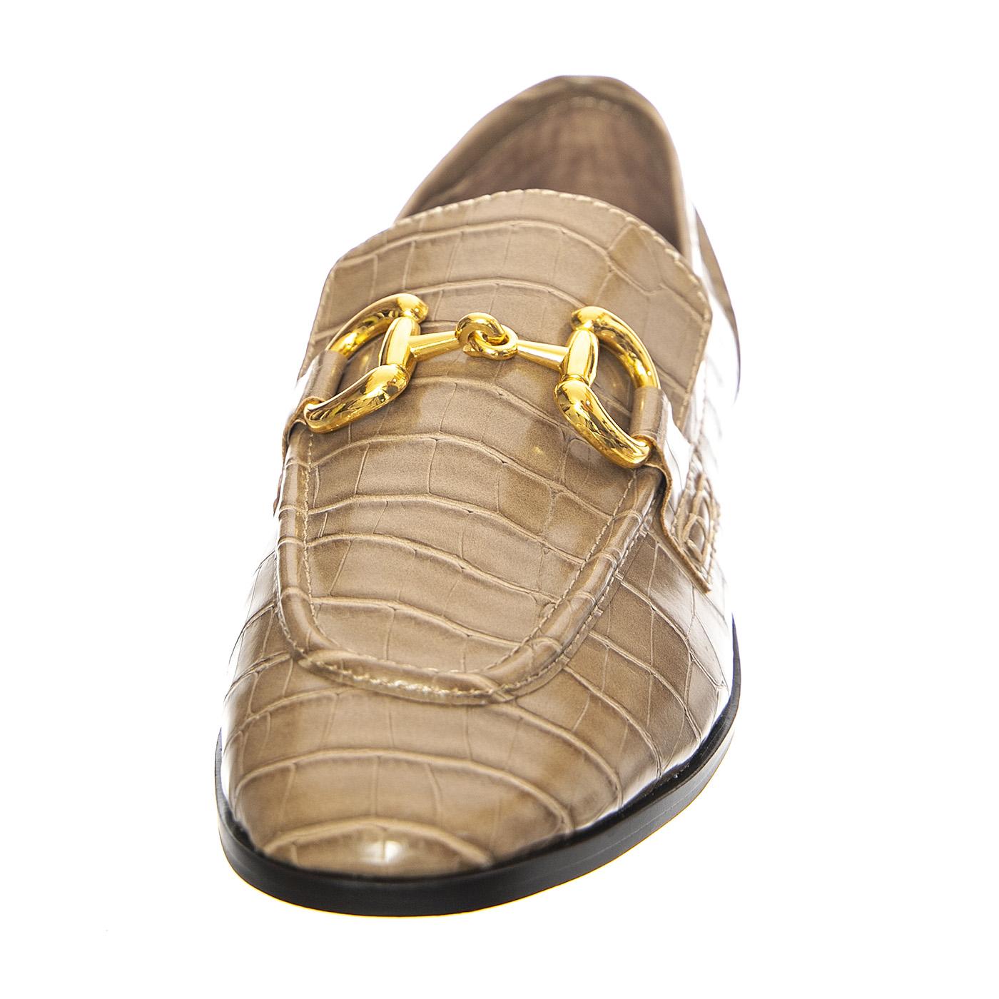 W' Velviteen Dark Sand Croco - Mocassini Donna Marroni JCSJCD-131-1-23-DAR  JEFFREY CAMPBELL 