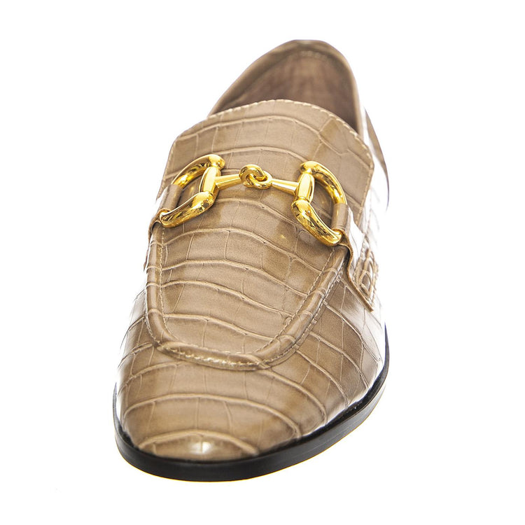 W' Velviteen Dark Sand Croco - Mocassini Donna Marroni JCSJCD-131-1-23-DAR  JEFFREY CAMPBELL 