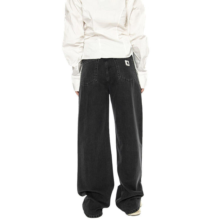 W' Jane Pant Black heavy stone wash - Pantalone Donna Nero I030497.8960  CARHARTT WIP 